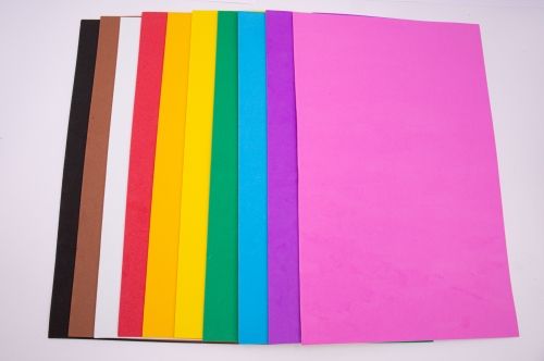 Цветни листа EVA 2mm,А4,10 цв./опак.