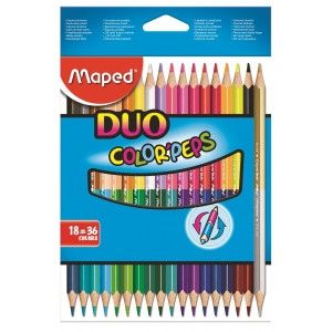 Цветни моливи Мапед COLOR PEPS DUO 18/36 цв. 96010