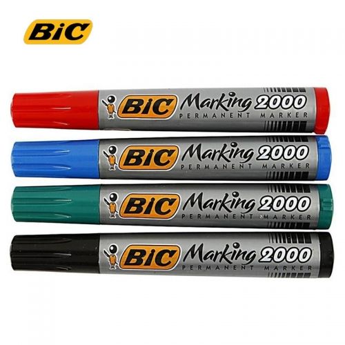 Маркер BIC перманентен - цвят черен,объл връх