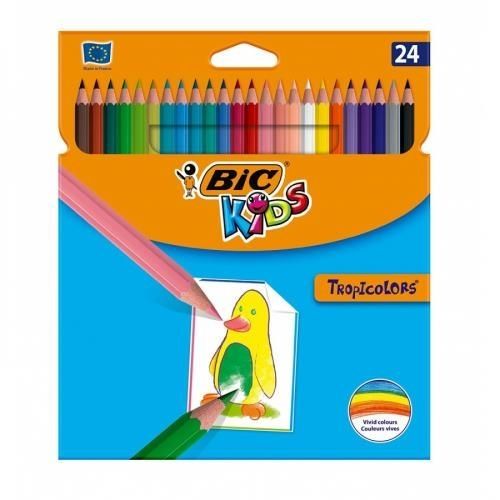 Цветни мол.BIC  24цв. Тропиколор