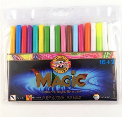Флумастери магически 16+2 цвята