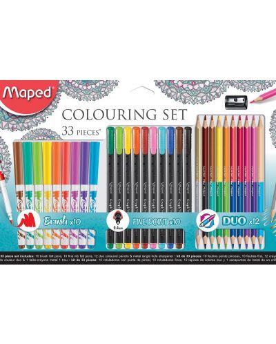 Комплект за рисуване МАПЕД COLOURING SET 33 части