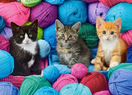 Пъзел CASTORLAND 300 ел. В-030477 Kitten in Yarn Store