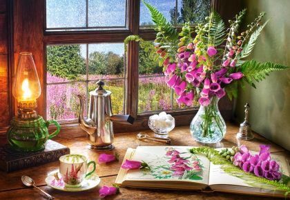 Пъзел Castorland 1000 ел. С-104345-2 Still Life with Violet Snapdragons