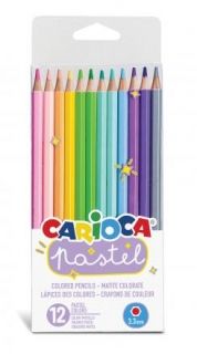 Цветни моливи 12цв.CARIOKA ПАСТЕЛ