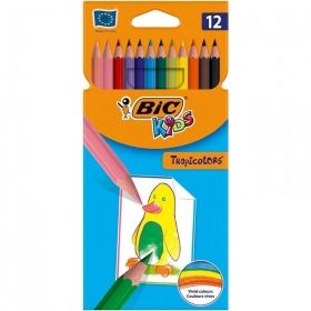 Цветни моливи 12 цв дълги BIC Тропиколор