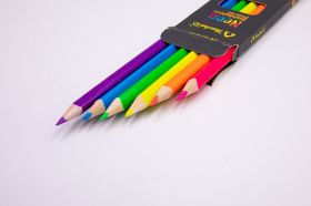 Цветни моливи 6цв. неон 1601