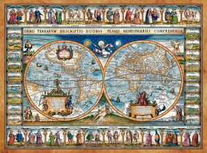 Пъзел 2000 ел. C-200733-2 Map of the world, 1639